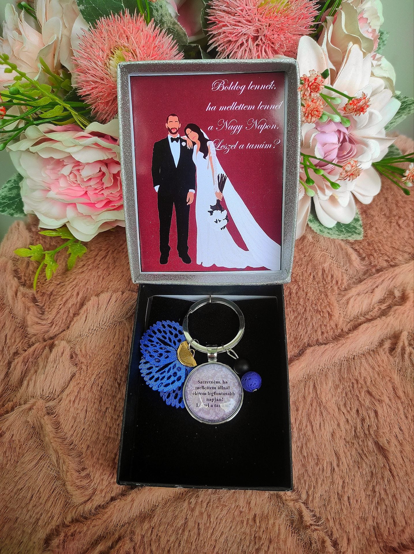 Kék Tanúfelkérő kulcstartó (férfi)